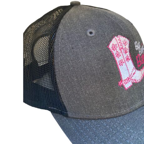 B3 Embroidered Grey Snapback Hat Side
