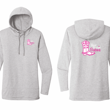 Boot Sister Grey Long Sleeve Hoodie
